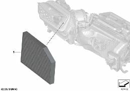 MICROFILTER/ACTIVATED CARBON CONTAINER diagram for BMW 3 Series G21 Touring 320d