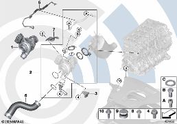 ターボ チャージャーおよび Value Line 取付けセット diagram for BMW X3 F25 20dX