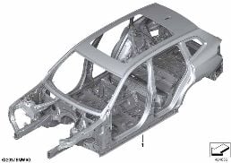 BODY SKELETON diagram for BMW X4 G02 30dX