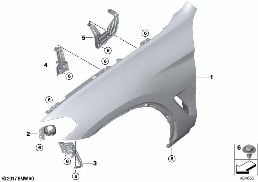 FRONT SIDE PANEL diagram for BMW X4 G02 30dX
