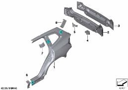 SIDE PANEL/TAIL TRIM diagram for BMW X4 G02 30dX