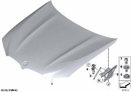 ENGINE HOOD/MOUNTING PARTS diagram for BMW X4 G02 30dX
