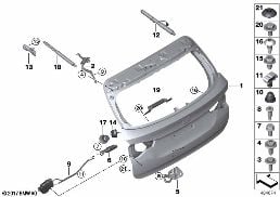 TRUNK LID diagram for BMW X3 G01 30iX