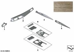 INDIVIDUAL WOOD IN SEN-HELLBRAUN diagram for BMW 5 Series G30 530dX