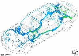 Hlavní kabelový svazek duplikát diagram for BMW Rolls-Royce Phantom RR11 Phantom