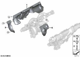Turbocompressore isolamento termico diagram for BMW Rolls-Royce Phantom RR11 Phantom
