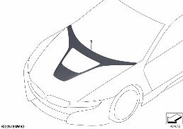 FOIL FOR HOOD diagram for BMW i8 I12 LCI i8