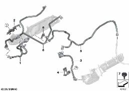 Yakıt deposu havalandırma valfi diagram for BMW 5 Series F90 M5 LCI M5 CS