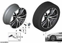 BMW LIGHT-ALLOY WHEEL V-SPOKE 686 - 20