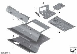 MOUNTING PARTS FOR TRUNK FLOOR PANEL diagram for BMW X4 G02 30dX