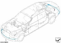 Jeux de câbles pare-chocs avant/arrière diagram for BMW Rolls-Royce Cullinan RR31 Cullinan