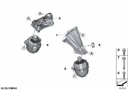 ENGINE SUSPENSION diagram for BMW Rolls-Royce Phantom RR11 Phantom