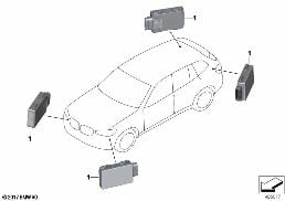 SENSOR FOR LANE CHANGE WARNING diagram for BMW X3 G01 20iX