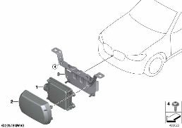 FRONT RADAR SENSOR, LONG RANGE diagram for BMW X3 G01 20iX