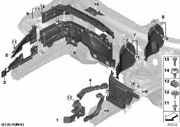 Elementy dod. przedziału silnika diagram for BMW MINI F56 One