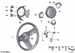 Volant airbag multifonctionnel diagram for BMW Rolls-Royce Cullinan RR31 Cullinan