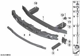 CARRIER, FRONT diagram for BMW 5 Series F07 GT LCI 530dX