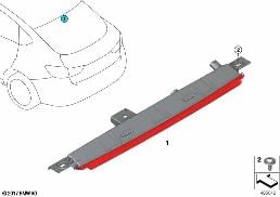 THIRD STOPLAMP diagram for BMW X2 F39 20dX