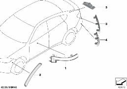AUXILIARY TURN SIGNAL LAMP/S OUTER diagram for BMW X2 F39 20dX