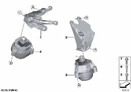 ENGINE SUSPENSION diagram for BMW 3 Series G21 Touring 320i