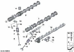 Ventilsteuerung diagram for BMW 5 Series G30 M550iX