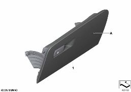 INDIVIDUAL GLOVE COMPARTMENT, LEATHER diagram for BMW 5 Series G30 530dX