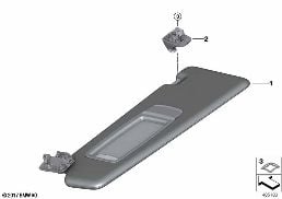SUN VISORS diagram for BMW 5 Series G30 LCI 530d