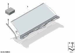 SUN BLIND, REAR WINDOW SHELF diagram for BMW 7 Series G12 750LdX
