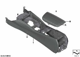 INDIVIDUAL OPTION CENTER CONSOLE LEATHER diagram for BMW 5 Series G30 530dX