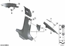 Rivestimento A- / B- / C-Montante diagram for BMW 5 Series G38 528Li