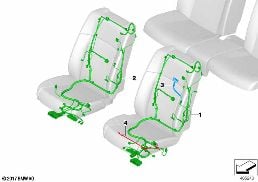 Kabelová sada sedadlo přední diagram for BMW Rolls-Royce Phantom RR11 Phantom