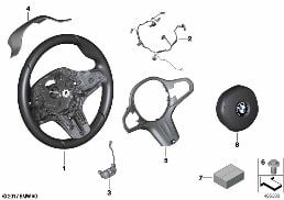 M SPORT STEERING WHEEL, AIRBAG diagram for BMW X3 G01 30eX