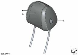 INDV. HEADREST, BASIC SEAT, FRONT diagram for BMW 5 Series G30 530dX