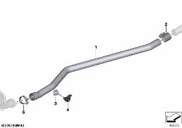 CATALYTIC CONVERTER/FRONT SILENCER diagram for BMW X5 F15 30dX