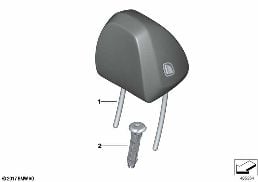 SEAT, FRONT, HEAD RESTRAINT, BASE SEAT diagram for BMW 5 Series G30 530e