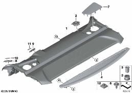 Ripiano posteriore diagram for BMW 5 Series G38 528Li