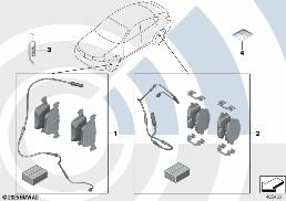 SERVICE KIT FOR BRAKE PADS / VALUE LINE diagram for BMW X4 F26 20dX