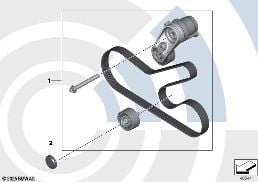REP. KIT, DRIVEBELT ASSEMBLY,VALUE LINE diagram for BMW 4 Series F32 435iX