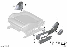 SEAT, FRONT, SEAT TRIM COVERS, ELECTRIC diagram for BMW 2 Series G42 218i