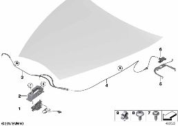 Cofano anteriore/Sistema di chiusura diagram for BMW Rolls-Royce Phantom RR11 Phantom