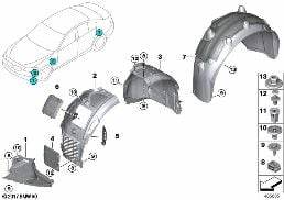 WHEELARCH TRIM diagram for BMW 5 Series G30 LCI 530d