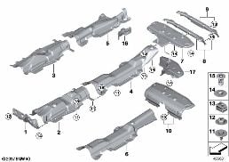 HEAT INSULATION diagram for BMW 2 Series F45 Active Tourer LCI 216d