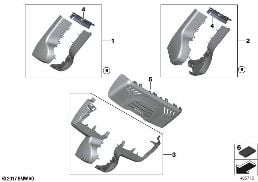 COVERS FOR INTERIOR REARVIEW MIRROR diagram for BMW X3 G01 30i