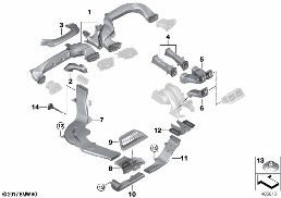 AIR CHANNEL diagram for BMW 5 Series G38 530Li