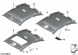 HEADLINING diagram for BMW 4 Series F32 428i