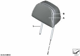 IND. HEADREST, COMFORT SEAT, FRONT diagram for BMW 5 Series G30 530dX
