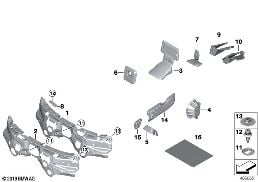 SOUND INSULATING FRONT diagram for BMW i8 I12 i8