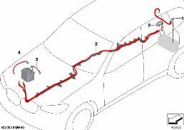 BATTERY CABLE diagram for BMW X3 G08 30iX