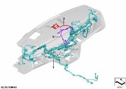 Kabelový svazek přístrojová deska diagram for BMW Rolls-Royce Phantom RR11 Phantom