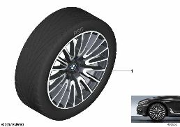BMW LA WHEEL MULTI-SPOKE 629 - 21'' diagram for BMW 7 Series G12 740LdX